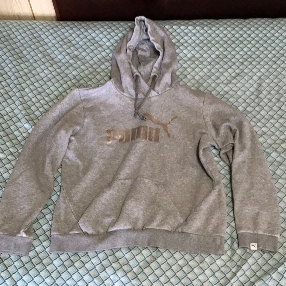 Gray puma sweater for kids.